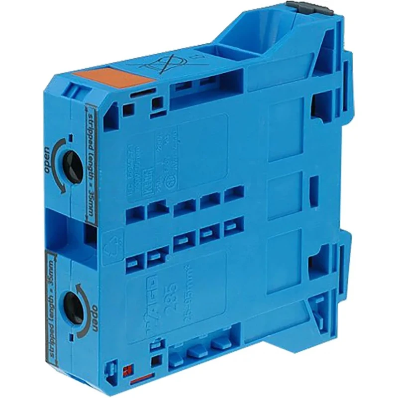 WAGO 285 Series Feed Through Terminal Block Blue, 95mm² Cable, 1-Level, Cage Clamp 285-194