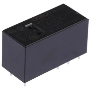 Omron Panel Power Relay, 24V DC Coil Voltage, 8A Switching Current, DPDT Configuration G2RL-2 DC24