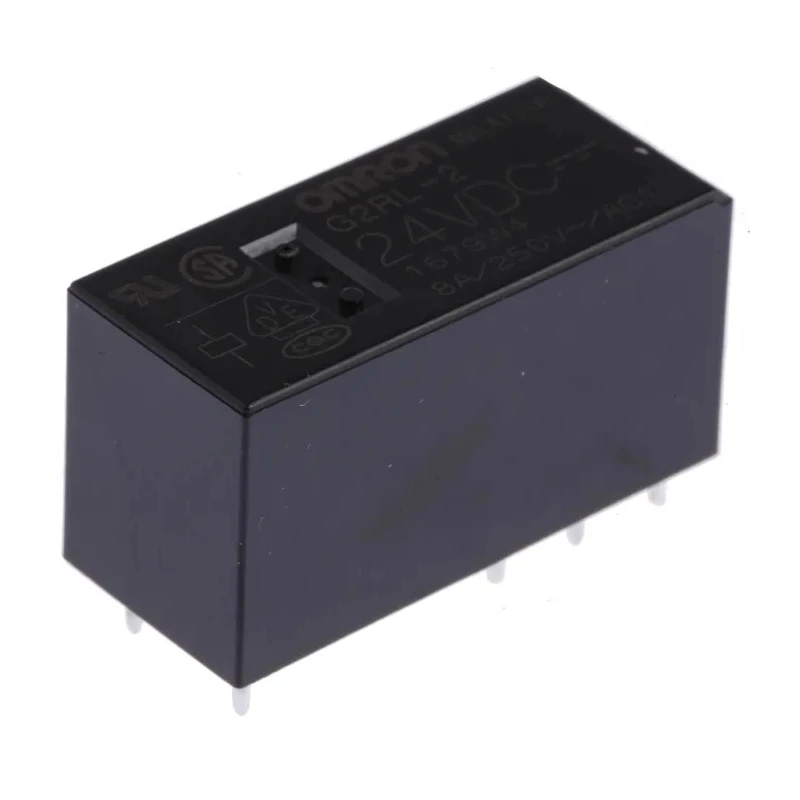 Omron Panel Power Relay, 24V DC Coil Voltage, 8A Switching Current, DPDT Configuration G2RL-2 DC24