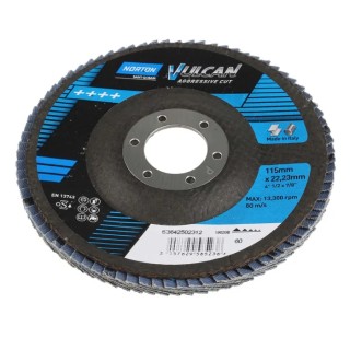 Norton Zirconium Oxide Abrasive Disc Flap Disc 115 mm Medium Grade P60 Grit 63642502312