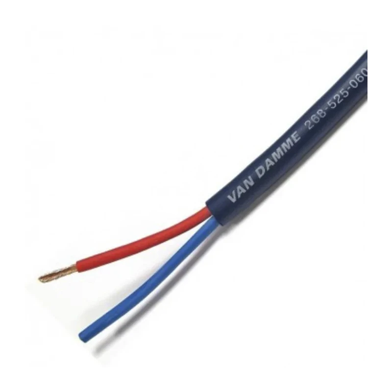 Van Damme 2 Core Blue Audio Cable 100 m Oxygen-Free Copper PVC Jacket 80°C 268-525-060