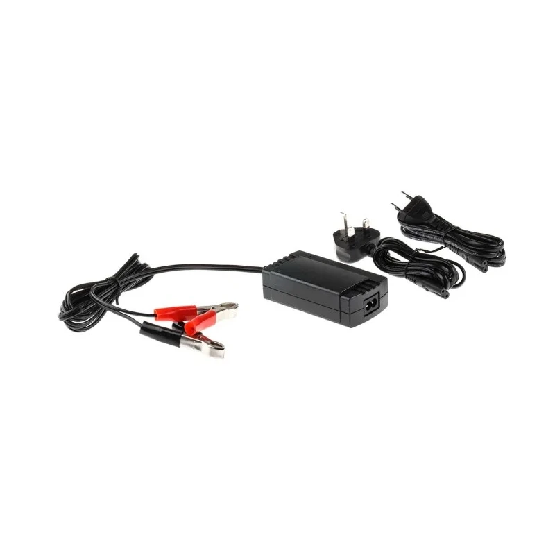 RS PRO 12V Lead Acid Battery Charger 2A 3 Stage Control EU Plug 549-283