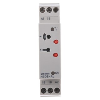Omron DIN Rail Timer Relay, 1-Contact, ON Delay Function, 48 V dc, 230 V ac, 24 V ac, Time Range 0.1 s to 120 h, SPDT H3DS