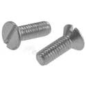 RS PRO Slot Countersunk Steel Machine Screw 12mm M4 553-879
