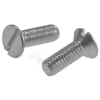 RS PRO Slot Countersunk Steel Machine Screw 12mm M4 553-879