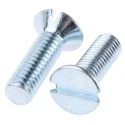 RS PRO Slot Drive Countersunk Steel Machine Screw M6 20 mm Length 553-970