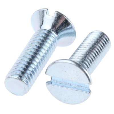 RS PRO Slot Drive Countersunk Steel Machine Screw M6 20 mm Length 553-970