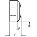 ACE Shock Absorber, M25 x 1.5 Thread Size, 110.3 mm Body Length, 141.9 mm Overall Length, 25 mm Stroke Length, MC MC600EUM