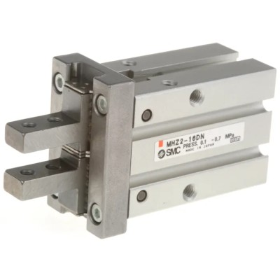 SMC 2 Finger Double Acting Action Pneumatic Gripper, Bore 16mm, Stroke 6mm, Parallel Gripping Type MHZ2-16DN