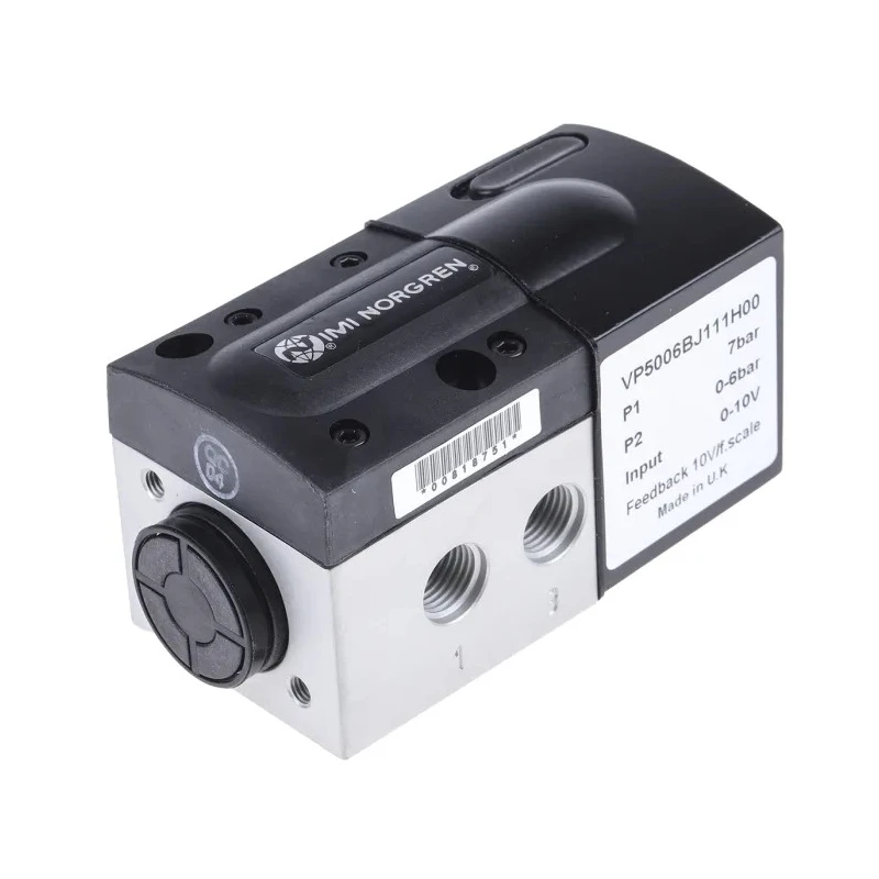 Norgren Pneumatic Solenoid Valve Proportional Pressure Control 1/4 in ISO G or NPT, 24V dc, Aluminium Body VP50