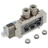 SMC Pneumatic Solenoid Valve 5/2 Solenoid Rc 8 mm Port One-Touch Fitting Die Cast Aluminium 24V dc SY5000
