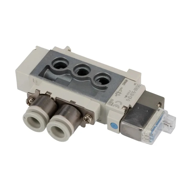 SMC Pneumatic Solenoid Valve 5/2 Solenoid Rc 8 mm Port One-Touch Fitting Die Cast Aluminium 24V dc SY5000