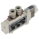 SMC Pneumatic Solenoid Valve 5/2 Solenoid Rc 8 mm Port One-Touch Fitting Die Cast Aluminium 24V dc SY5000