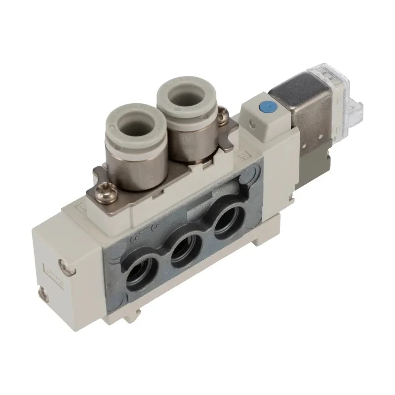 SMC Pneumatic Solenoid Valve 5/2 Solenoid Rc 8 mm Port One-Touch Fitting Die Cast Aluminium 24V dc SY5000