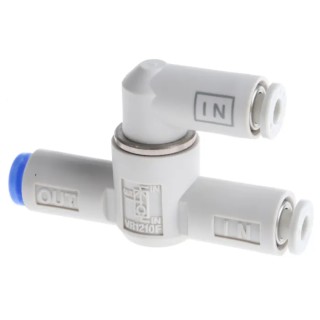 SMC Pneumatic Shuttle Valve VM Series 4mm Tube Connection 210 L/min Max Flow 1 MPa Max Operating Pressure VR1210F-04