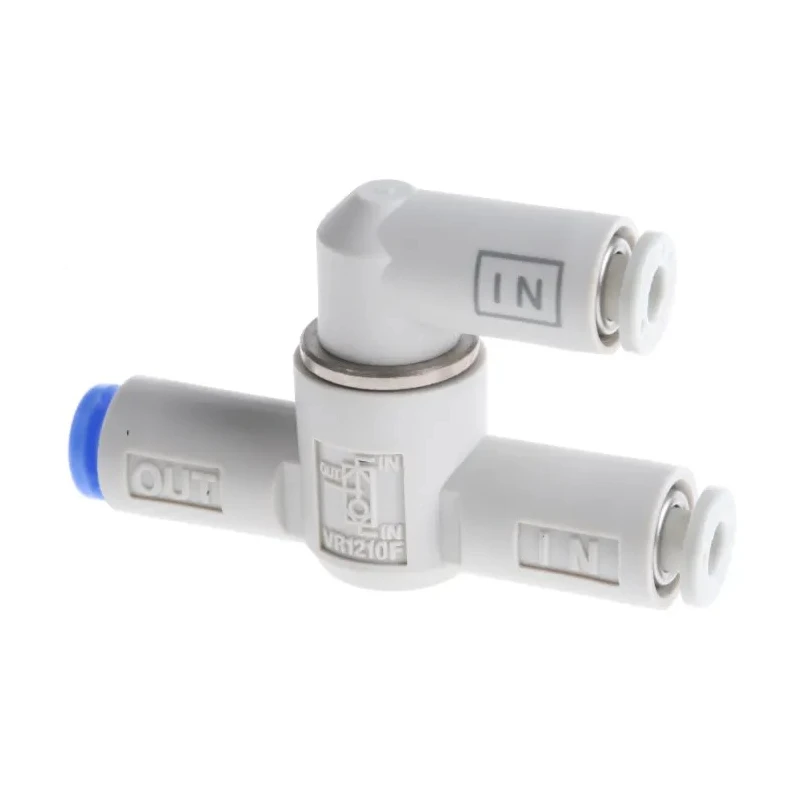 SMC Pneumatic Shuttle Valve VM Series 4mm Tube Connection 210 L/min Max Flow 1 MPa Max Operating Pressure VR1210F-04