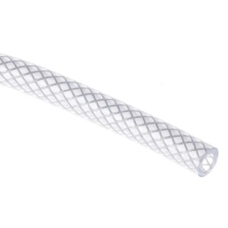 RS PRO Clear Reinforced PVC Hose Pipe 10 Bar 25 m Length 10.5 mm OD 6.3 mm ID Model 368-0176