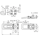 ROCA Brass Chrome-Plated Lockable Toggle Latch 83 mm Length 28 mm Width 18 mm
