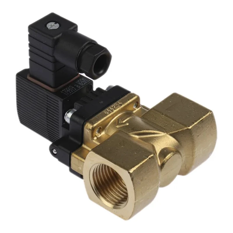 Burkert 2 Port Normally Closed Brass Solenoid Valve 1/2 in, 230V AC, 10 bar, Series 6211 140850