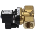 Burkert 2 Port Normally Closed Brass Solenoid Valve 1/2 in, 230V AC, 10 bar, Series 6211 140850