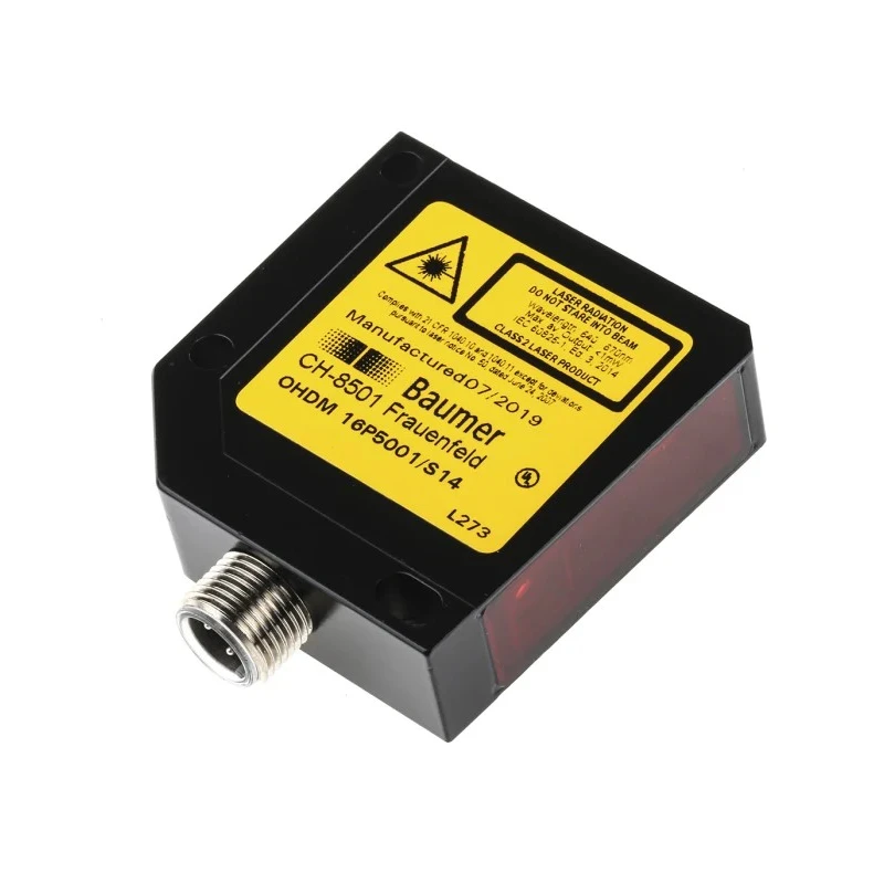 Baumer Diffuse Photoelectric Sensor, Block Sensor, Detection Range 25 mm to 300 mm, PNP Output, IP67 Rated OHDM 16P5001/S14