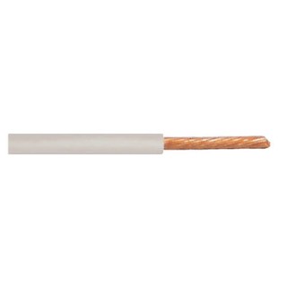 TE Connectivity ACW Series White Automotive Wire, 19/0.19 mm Strand Size, 100 m Length, Polyvinyl Fluoride ACW0219-0.50-9
