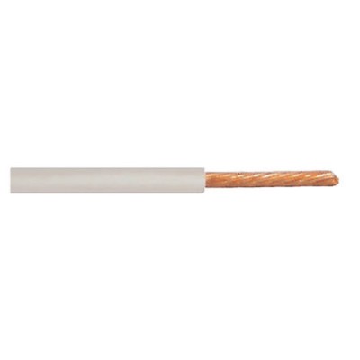 TE Connectivity ACW Series White Automotive Wire, 19/0.19 mm Strand Size, 100 m Length, Polyvinyl Fluoride ACW0219-0.50-9