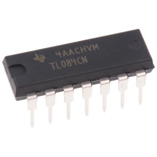 Texas Instruments Operational Amplifier 3 MHz Gain Bandwidth, 14-Pin PDIP TL084CN