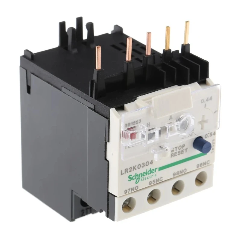 Schneider Electric LR2K Thermal Overload Relay 1 NO/1 NC 0.36 to 0.54 A Adjustable Current Range 100 W Power Rating LR2K0304