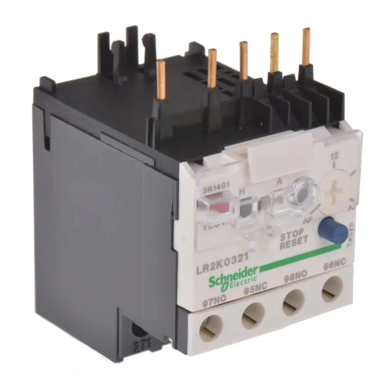 Schneider Electric Thermal Overload Relay 1 NO/1 NC, 10A, 14 A F.L.C, 14A Contact Rating, 100 W Power, 250 V DC LR2K0321