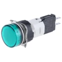 Schneider Electric Panel Mount Green LED Pilot Light Harmony XB6 16 mm Cutout 24V AC/DC IP65 Round XB6AV3BB