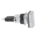 Schneider Electric Panel Mount White LED Pilot Light Harmony XB6, 16 mm Cutout, 24V ac/dc, IP65, Round XB6DV1BB