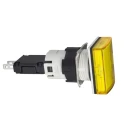Schneider Electric Panel Mount Yellow LED Pilot Light Harmony XB6 24V AC/DC 16mm Cutout IP65 Round XB6DV5BB