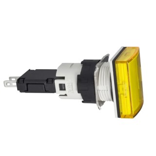 Schneider Electric Panel Mount Yellow LED Pilot Light Harmony XB6 24V AC/DC 16mm Cutout IP65 Round XB6DV5BB