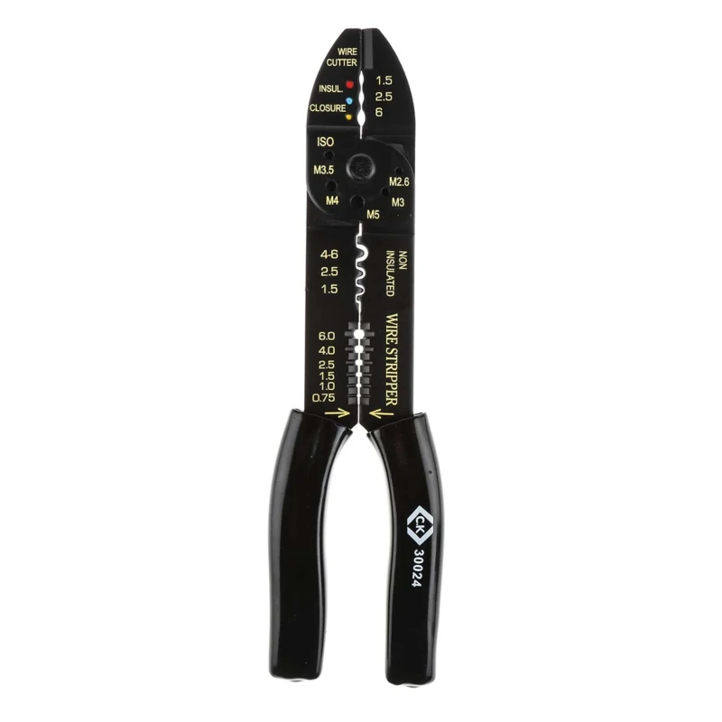 CK CK Series Round Insulated Wire Stripper with Stripping Range 0.75-6 mm, 250mm Overall Length 430024