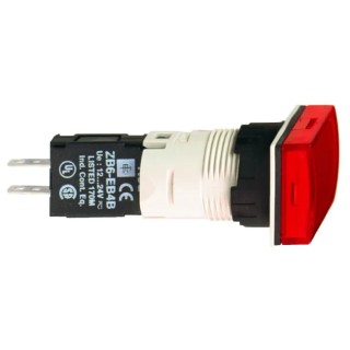 Schneider Electric Panel Mount Red LED Pilot Light 24V ac/dc, 16 mm Cutout, IP65, Round XB6DV4BB