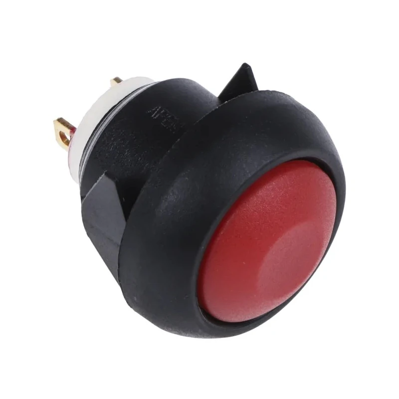 APEM IB Series Miniature Momentary Push Button Switch, Panel Mount, Red Actuator, 13.6 mm Cutout, SPST, IP67 IBR3SAD6