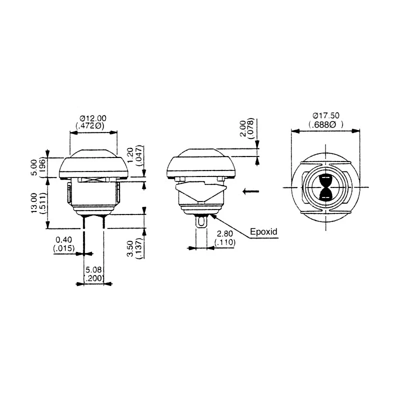APEM IB Series Miniature Momentary Push Button Switch, Panel Mount, Red Actuator, 13.6 mm Cutout, SPST, IP67 IBR3SAD6