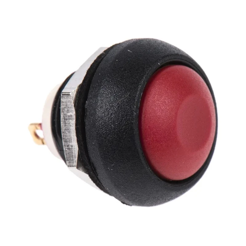APEM IS Series Push Button Switch Momentary Panel Mount 13.6 mm Cutout SPST IP67 ISR3SAD600
