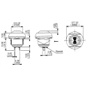 APEM IS Series Push Button Switch Momentary Panel Mount 13.6 mm Cutout SPST IP67 ISR3SAD600