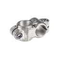 Rose+Krieger M6 Cross Clamp Connecting Component, Strut Profile 16 mm, Groove Size 25.5 mm, Round Tube Size 101 600 000200
