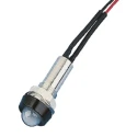 Oxley Blue Panel Mount Indicator 24V 15mA Lead Wire Termination IP67 Prominent Bezel STR/LH/8/24/FL30/BE