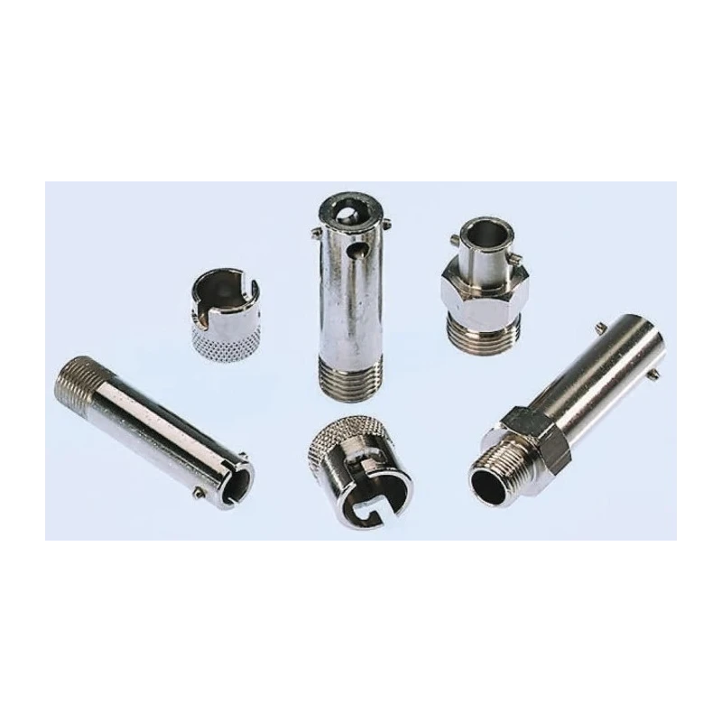 Reckmann Bayonet Adapter for Use with Bayonet Probe R11-2021, Nickel-Plated Brass, Double Slotted, Germany