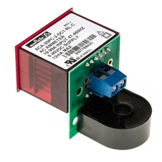 Murata Power Solutions Digital Ammeter 100 A AC/DC, 0.838 in x 1.336 in Cutout, ±0.15% FS Meter Accuracy ACA-20PC-2-DC1-RL-C