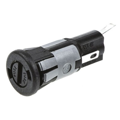 Bulgin 10A Panel Mount Fuse Holder, 1P-Pole for 5 x 20 mm Fuse, 250V AC FX0367/2