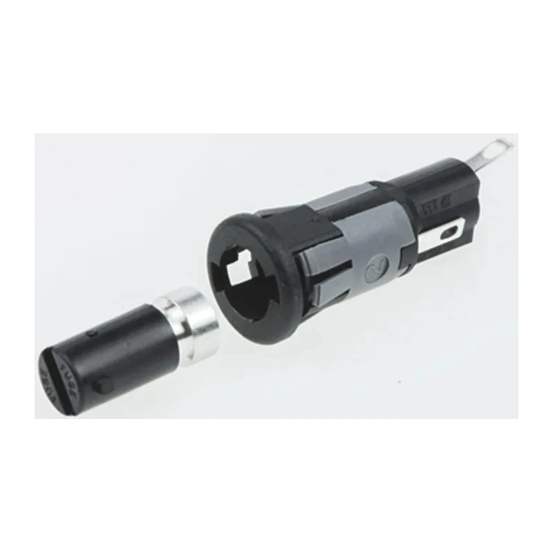 Bulgin 10A Panel Mount Fuse Holder, 1P-Pole for 5 x 20 mm Fuse, 250V AC FX0367/2