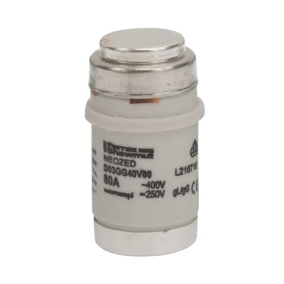 Mersen Neozed Fuse D03, 80A, 400V AC, Ceramic Body, 50kA Breaking Capacity L216716 / D03GG40V80
