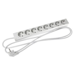 Kopp 2 m 8 Socket Type F German Schuko Extension Socket Lead Kit, 250V ac 9308.0401.3