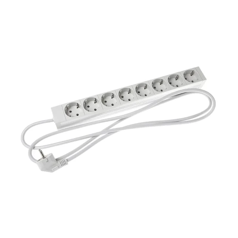 Kopp 2 m 8 Socket Type F German Schuko Extension Socket Lead Kit, 250V ac 9308.0401.3