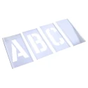 AT Brown Zinc Stencil Letters Only 102 mm Character Height 30 Piece Set 100301